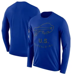 Buffalo Bills Legend Men's 2018 Salute to Service Sideline Performance Long Sleeve T-Shirt (Royal)