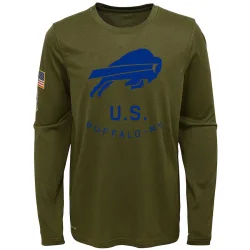 Buffalo Bills Legend Youth 2018 Salute to Service Performance Long Sleeve T-Shirt (Olive)