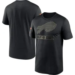 Buffalo Bills Men's 2020 Salute to Service Team Logo Performance T-Shirt (Black)