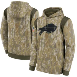 Buffalo Bills Men's 2021 Salute to Service Therma Performance Pullover Hoodie (Camo)