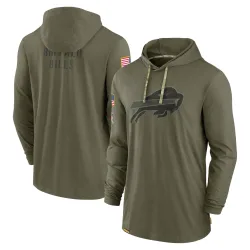 Buffalo Bills Men's 2022 Salute to Service Tonal Pullover Hoodie (Olive)