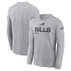 Buffalo Bills Men's 2024 Salute To Service Long Sleeve T-Shirt (Gray)