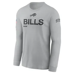Buffalo Bills Men's 2024 Salute To Service Long Sleeve T-Shirt (Gray)
