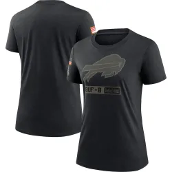 Buffalo Bills Women's 2020 Salute To Service Performance T-Shirt (Black)