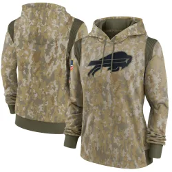 Buffalo Bills Women's 2021 Salute to Service Therma Performance Pullover Hoodie (Olive)