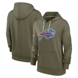 Buffalo Bills Women's 2022 Salute to Service Performance Pullover Hoodie (Olive)