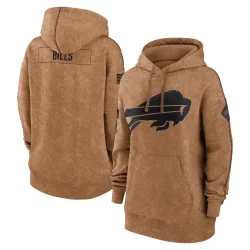 Buffalo Bills Women's 2023 Salute to Service Pullover Hoodie (Brown)