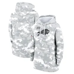 Buffalo Bills Women's 2024 Salute To Service Club Fleece Pullover Hoodie (Arctic Camo)