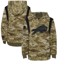 Buffalo Bills Youth 2021 Salute to Service Therma Performance Pullover Hoodie (Olive)