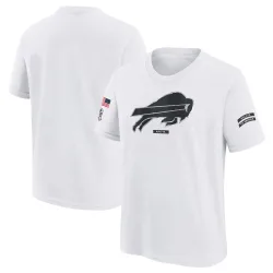 Buffalo Bills Youth 2024 Salute To Service T-Shirt (White)
