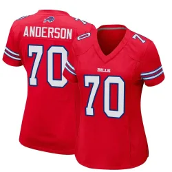 Alec Anderson Buffalo Bills Game Women's Alternate Jersey (Red)