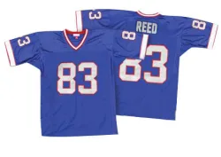 Andre Reed Buffalo Bills Authentic Men's Mitchell And Ness 35th Anniversary Patch Throwback Jersey (Royal Blue)