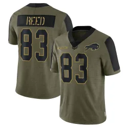 Andre Reed Buffalo Bills Limited Men's 2021 Salute To Service Jersey (Olive)