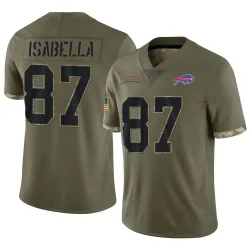Andy Isabella Buffalo Bills Limited Youth 2022 Salute To Service Jersey (Olive)