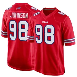 Austin Johnson Buffalo Bills Game Men's Alternate Jersey (Red)