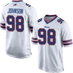 Austin Johnson Buffalo Bills Game Men's Jersey (White)