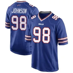 Austin Johnson Buffalo Bills Game Men's Team Color Jersey (Royal Blue)