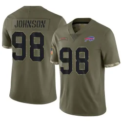 Austin Johnson Buffalo Bills Limited Men's 2022 Salute To Service Jersey (Olive)