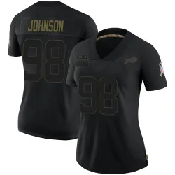 Austin Johnson Buffalo Bills Limited Women's 2020 Salute To Service Jersey (Black)