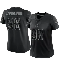 Austin Johnson Buffalo Bills Limited Women's Reflective Jersey (Black)