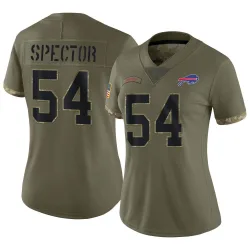 Baylon Spector Buffalo Bills Limited Women's 2022 Salute To Service Jersey (Olive)