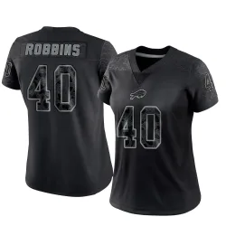 Brad Robbins Buffalo Bills Limited Women's Reflective Jersey (Black)