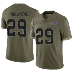 Brandon Codrington Buffalo Bills Limited Men's 2022 Salute To Service Jersey (Olive)