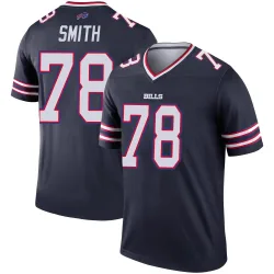 Bruce Smith Buffalo Bills Legend Men's Inverted Jersey (Navy)