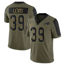 Cam Lewis Buffalo Bills Limited Youth 2021 Salute To Service Jersey (Olive)
