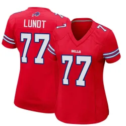 Chase Lundt Buffalo Bills Game Women's Alternate Jersey (Red)