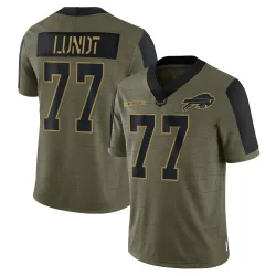 Chase Lundt Buffalo Bills Limited Men's 2021 Salute To Service Jersey (Olive)