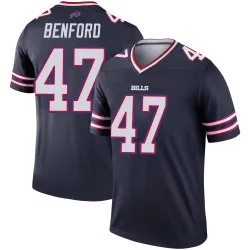 Christian Benford Buffalo Bills Legend Men's Inverted Jersey (Navy)