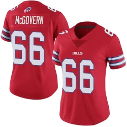 Connor McGovern Buffalo Bills Limited Women's Color Rush Vapor Untouchable Jersey (Red)