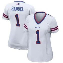 Curtis Samuel Buffalo Bills Game Women's Jersey (White)