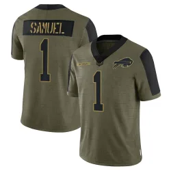 Curtis Samuel Buffalo Bills Limited Men's 2021 Salute To Service Jersey (Olive)