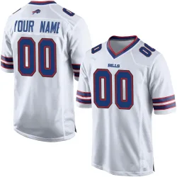 Custom Buffalo Bills Game Men's Jersey (White)