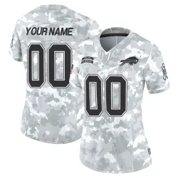Custom Buffalo Bills Limited Women's 2024 Salute to Service Jersey (Arctic Camo)
