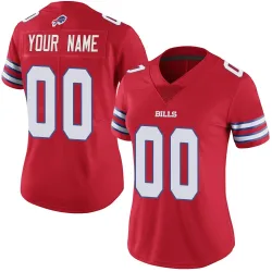 Custom Buffalo Bills Limited Women's Color Rush Vapor Untouchable Jersey (Red)