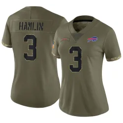 Damar Hamlin Buffalo Bills Limited Women's 2022 Salute To Service Jersey (Olive)