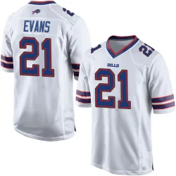Darrynton Evans Buffalo Bills Game Men's Jersey (White)