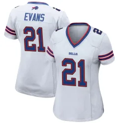 Darrynton Evans Buffalo Bills Game Women's Jersey (White)