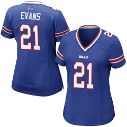 Darrynton Evans Buffalo Bills Game Women's Team Color Jersey (Royal Blue)