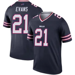 Darrynton Evans Buffalo Bills Legend Men's Inverted Jersey (Navy)