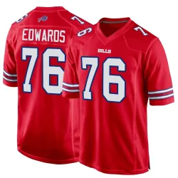 David Edwards Buffalo Bills Game Men's Alternate Jersey (Red)