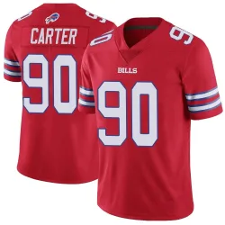 DeWayne Carter Buffalo Bills Limited Men's Color Rush Vapor Untouchable Jersey (Red)