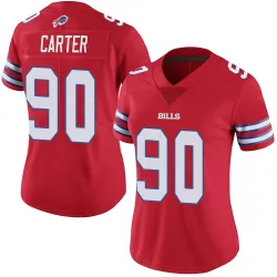 DeWayne Carter Buffalo Bills Limited Women's Color Rush Vapor Untouchable Jersey (Red)