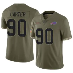 DeWayne Carter Buffalo Bills Limited Youth 2022 Salute To Service Jersey (Olive)