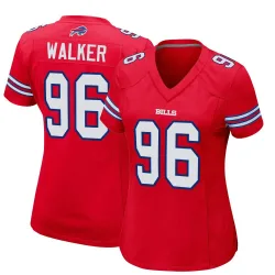 Deone Walker Buffalo Bills Game Women's Alternate Jersey (Red)