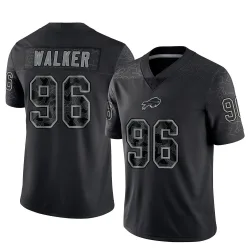 Deone Walker Buffalo Bills Limited Men's Reflective Jersey (Black)