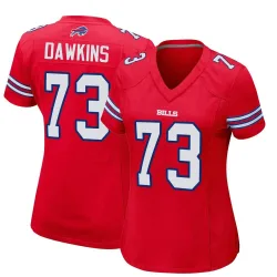 Dion Dawkins Buffalo Bills Game Women's Alternate Jersey (Red)